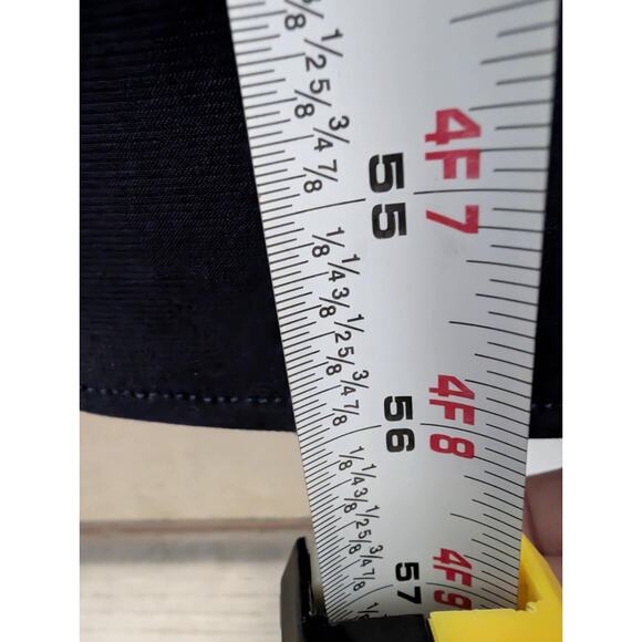 Chaps Modest Sheath Dress Navy Blue Long Sleeve Semi-Formal Maxi Sz. 6 Waist Tie - Picture 7 of 7